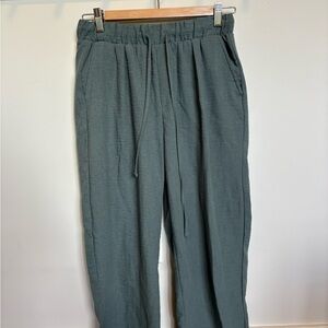 Women’s Straight Leg Drawstring Pants - Slate Blue Green